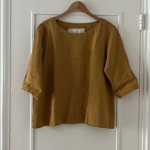 notPERFECTLINEN January Top Amber Yellow Large